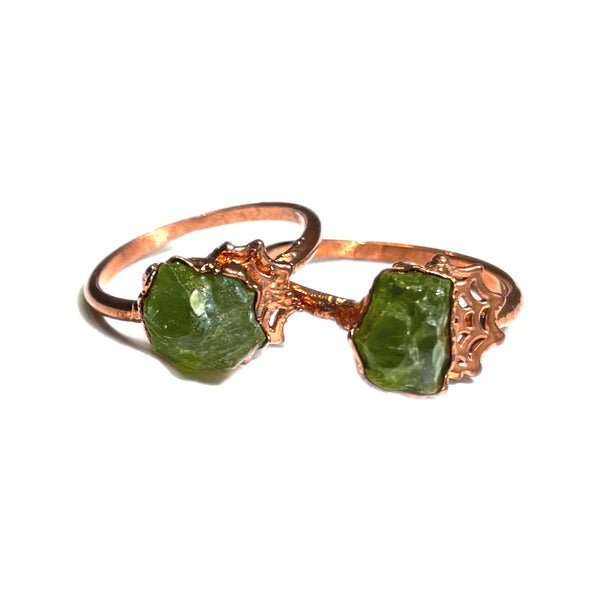 Peridot Spiderweb Ring
