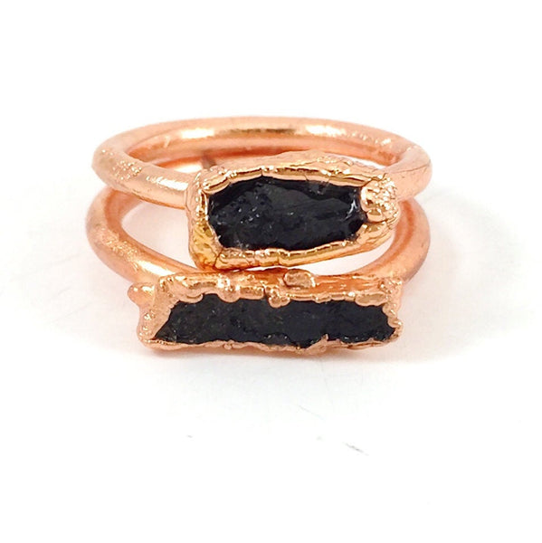 Black Tourmaline Ring | October Birthstone