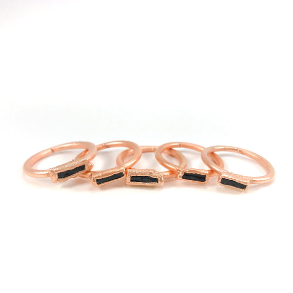 Black Tourmaline Ring | October Birthstone