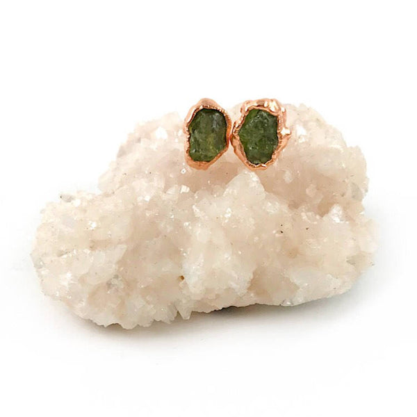 Peridot Stud Earrings | August Birthstone