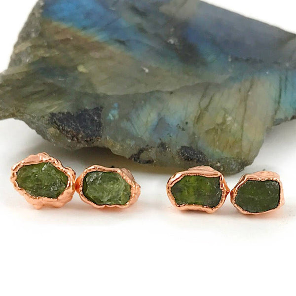 Peridot Stud Earrings | August Birthstone