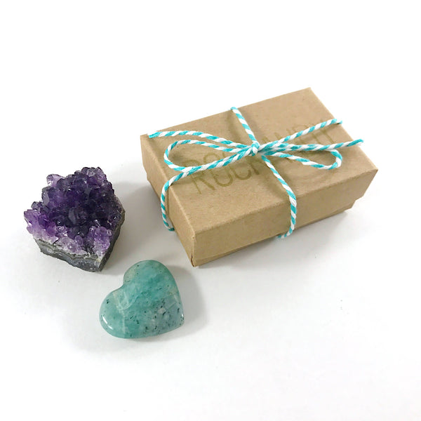 Amethyst and Rose Quartz Circle Necklace