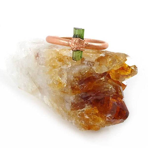 Green Tourmaline Ring | October Birthstone