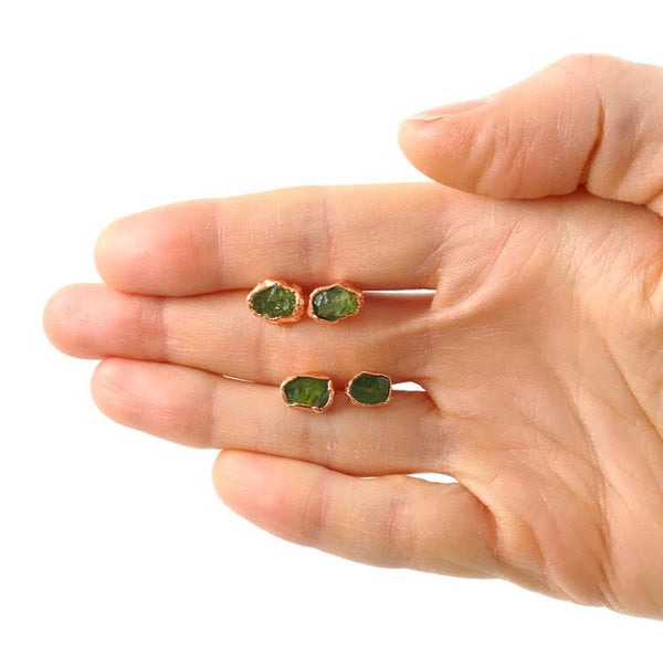 Peridot Stud Earrings | August Birthstone