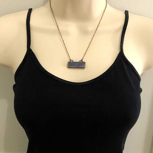 Lapis Lazuli Bar Necklace