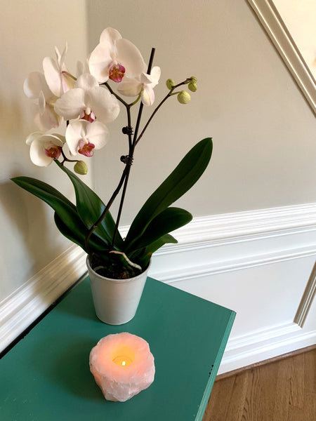 Rose Quartz Candle Holder