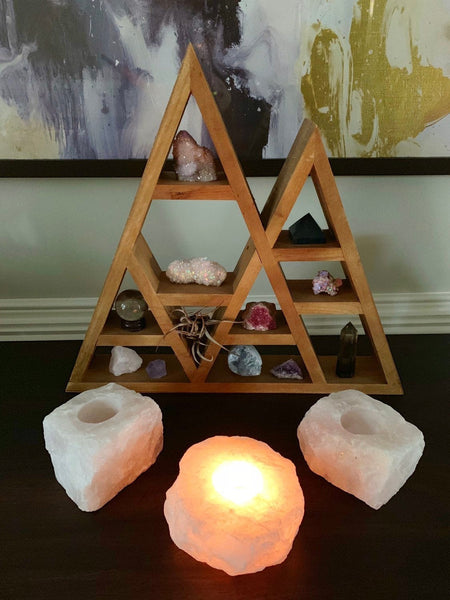 Rose Quartz Candle Holder
