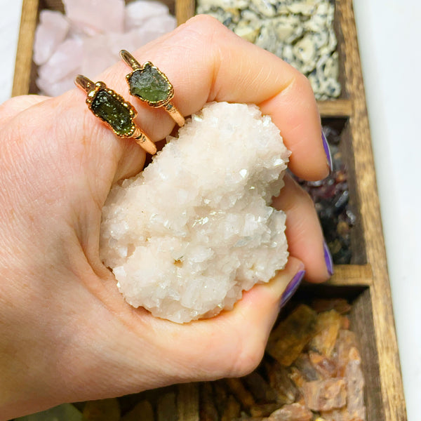 Raw Moldavite Ring