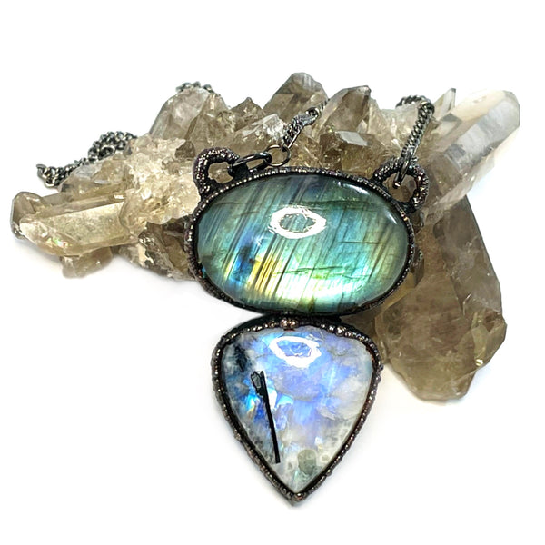 Labradorite and Moonstone Necklace