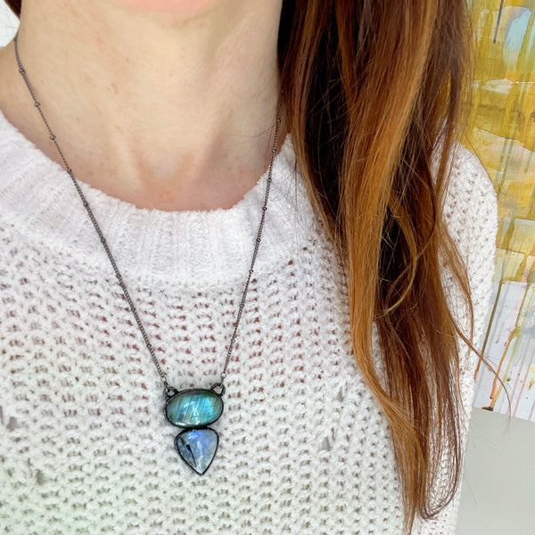 Labradorite and Moonstone Necklace