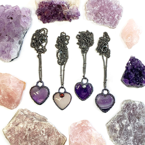 Amethyst Heart Necklace | February Birthstone