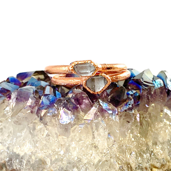 Herkimer Diamond Ring | April Birthstone