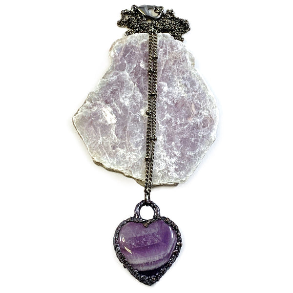 Amethyst Heart Necklace | February Birthstone