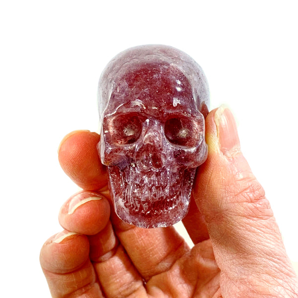 Strawberry Quartz Skull