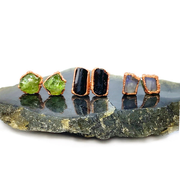 Peridot Stud Earrings | August Birthstone