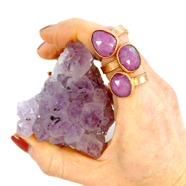 Ruby in Quartz Ring