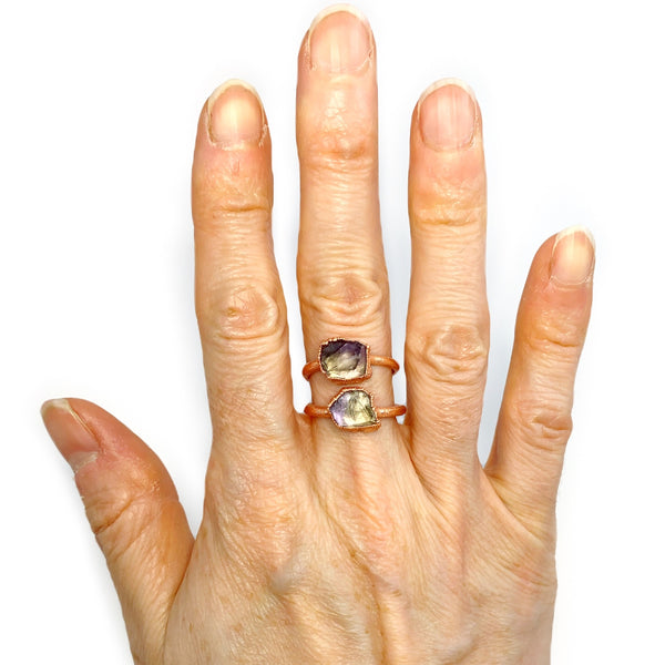 Raw Ametrine Ring