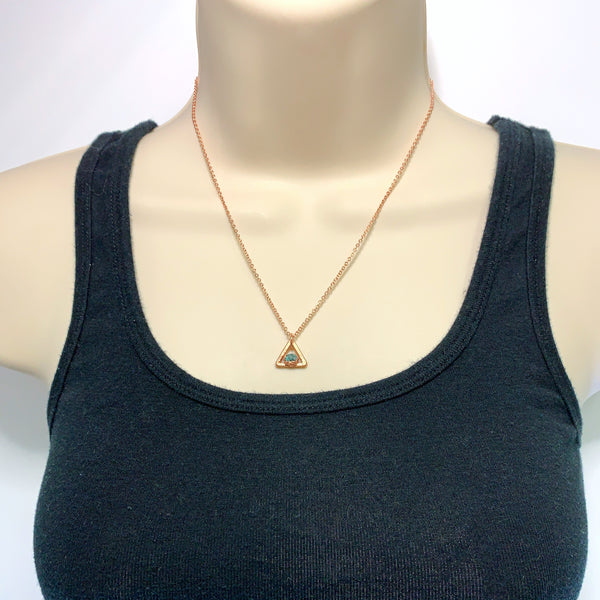Emerald Triangle Necklace | May Birthstone
