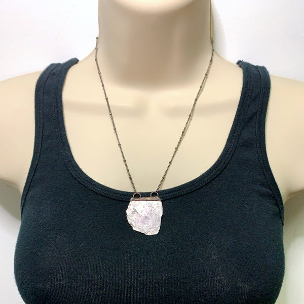 Raw Lepidolite Horizontal Necklace