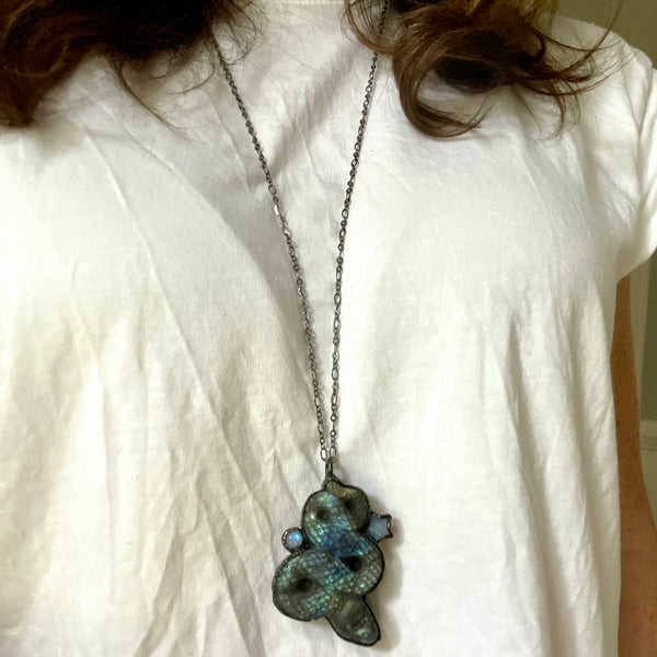 Labradorite Snake Necklace