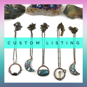 Custom Listing for Jennifer - Black Tourmaline and Opal Ring