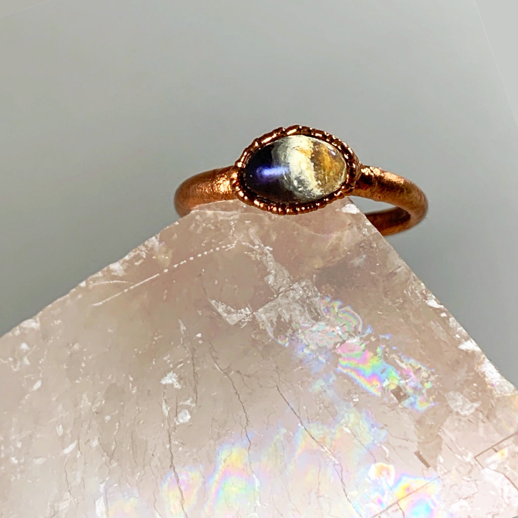 Angel aura sale quartz engagement ring