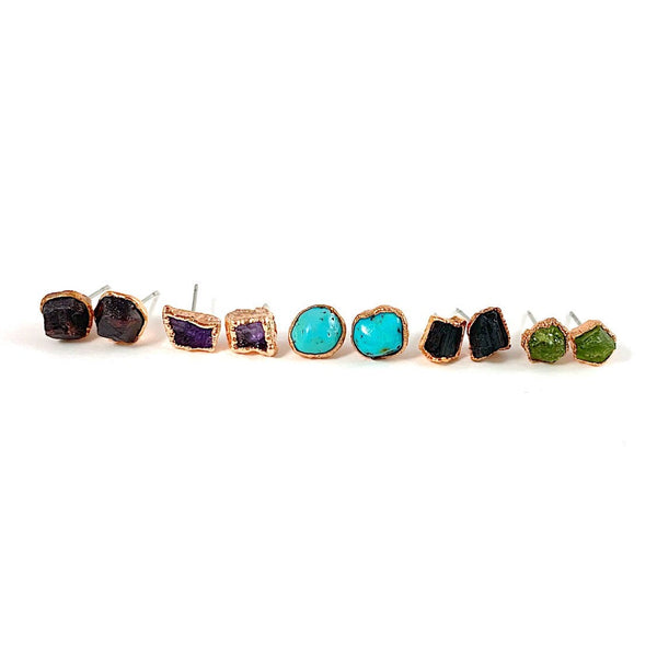 Turquoise Stud Earrings | December Birthstone