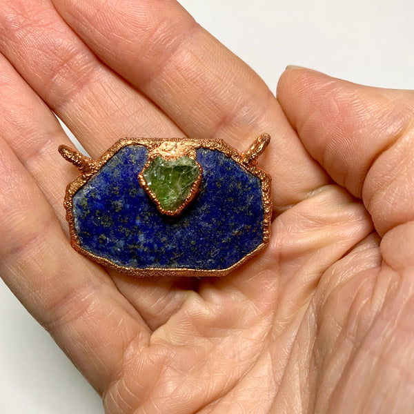 Custom Listing for Eclipse: Lapis Lazuli and Peridot Necklace