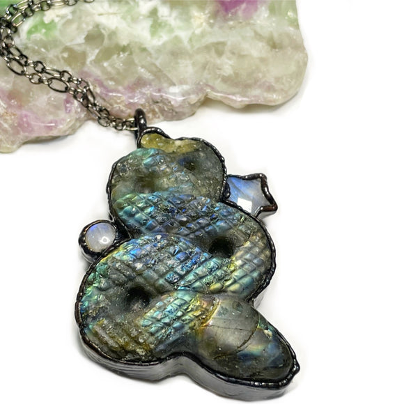 Labradorite Snake Necklace