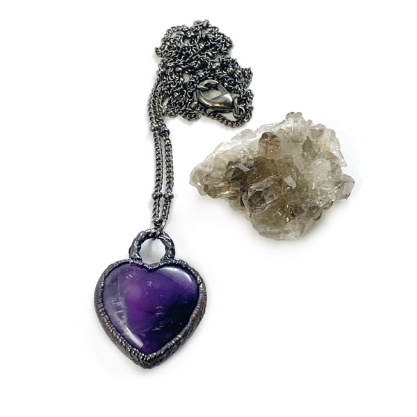 Amethyst Heart Necklace | February Birthstone