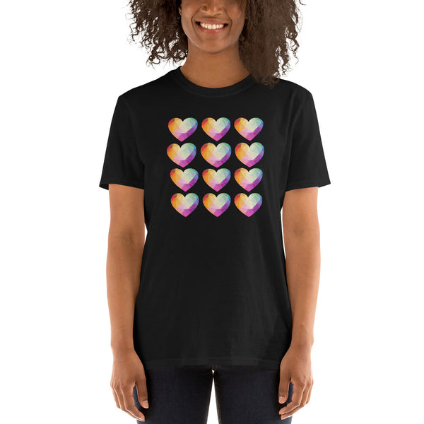 Heart Crystal Short-Sleeve Unisex T-Shirt