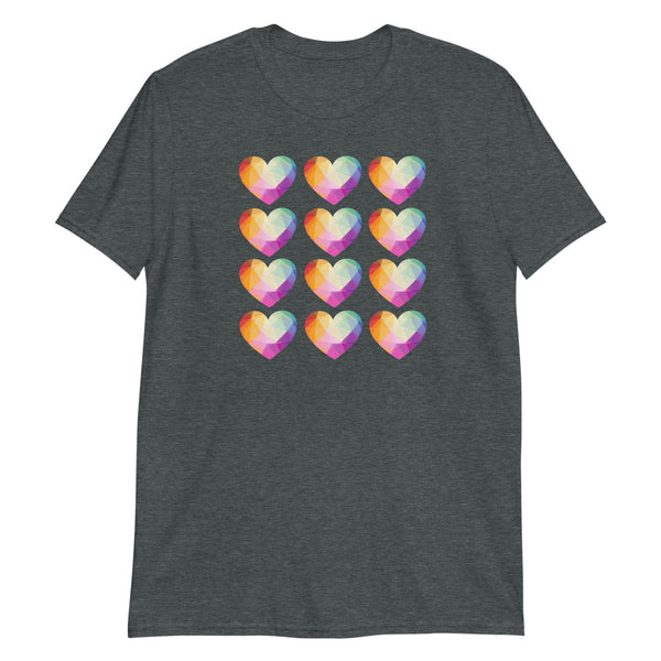 Heart Crystal Short-Sleeve Unisex T-Shirt